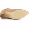 imageAllegra K Womens Pointed Toe Buckle Decor Heel Ankle BootiesNude