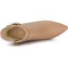 imageAllegra K Womens Pointed Toe Buckle Decor Heel Ankle BootiesNude