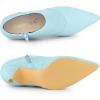 imageAllegra K Womens Pointed Toe Kitten Heel Cutout Ankle BootsSky Blue