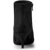 imageAllegra K Womens Pointed Toe Zip Stiletto Kitten Heel Ankle BootiesBlack