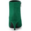 imageAllegra K Womens Pointed Toe Zip Stiletto Kitten Heel Ankle BootiesEmerald Green
