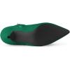 imageAllegra K Womens Pointed Toe Zip Stiletto Kitten Heel Ankle BootiesEmerald Green