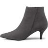 imageAllegra K Womens Pointed Toe Zip Stiletto Kitten Heel Ankle BootiesGreys