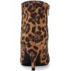 imageAllegra K Womens Pointed Toe Zip Stiletto Kitten Heel Ankle BootiesLeopard