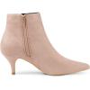 imageAllegra K Womens Pointed Toe Zip Stiletto Kitten Heel Ankle BootiesNude