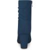 imageAllegra K Womens Pointy Toe Slouched Zipper Chunky Heel Ankle BootsNavy Blue