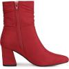 imageAllegra K Womens Pointy Toe Slouched Zipper Chunky Heel Ankle BootsRed