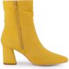 imageAllegra K Womens Pointy Toe Slouched Zipper Chunky Heel Ankle BootsYellow