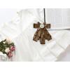imageAllegra K Womens Pretied Bowknot Beads Bow Tie Elegant Large Ribbon BroochBrown