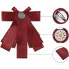 imageAllegra K Womens Pretied Bowknot Beads Bow Tie Elegant Large Ribbon BroochDark Red