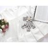 imageAllegra K Womens Pretied Bowknot Beads Bow Tie Elegant Large Ribbon BroochGrey