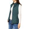 imageAllegra K Womens Puffer Vest Stand Collar Lightweight Gilet Quilted Zip VestForest Green