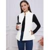 imageAllegra K Womens Puffer Vest Stand Collar Lightweight Gilet Quilted Zip VestWhite