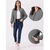 imageAllegra K Womens Quilted Zip Up Raglan Long Sleeve Bomber JacketDark Gray