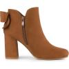 imageAllegra K Womens Round Toe Bow Decor Chunky Heel Ankle BootsBrown