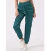 imageAllegra K Womens Satin Pants Tie Elastic High Waist Shiny Silky Dressy Satin Cargo JoggersBluegreen
