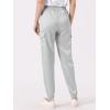 imageAllegra K Womens Satin Pants Tie Elastic High Waist Shiny Silky Dressy Satin Cargo JoggersLight Grey