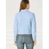 imageAllegra K Womens Short Soft Zip Up Faux Suede Biker Moto JacketLight Blue