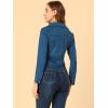 imageAllegra K Womens Short Soft Zip Up Faux Suede Biker Moto JacketRoyal Blue