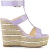 imageAllegra K Womens Strappy Espadrille Wedges Platform Purple Sandals  75 M US