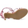 imageAllegra K Womens Strappy Straps Stiletto Heel Pink Sandals 7 M US