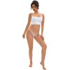 imageAllegra K Womens Underwear Satin Invisible Bikini Comfortable NoShow ThongsBeige
