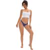 imageAllegra K Womens Underwear Satin Invisible Bikini Comfortable NoShow ThongsBlue