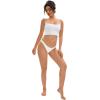 imageAllegra K Womens Underwear Satin Invisible Bikini Comfortable NoShow ThongsWhite