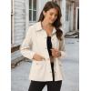 imageAllegra K Womens Utility Jacket Zip Up Drawstring Waist Snap Buttons Lightweight Anorak Jackets with PocketsApricot