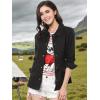 imageAllegra K Womens Utility Jacket Zip Up Drawstring Waist Snap Buttons Lightweight Anorak Jackets with PocketsBlack