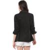 imageAllegra K Womens Utility Jacket Zip Up Drawstring Waist Snap Buttons Lightweight Anorak Jackets with PocketsBlack