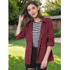 imageAllegra K Womens Utility Jacket Zip Up Drawstring Waist Snap Buttons Lightweight Anorak Jackets with PocketsBurgundy