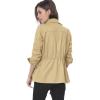 imageAllegra K Womens Utility Jacket Zip Up Drawstring Waist Snap Buttons Lightweight Anorak Jackets with PocketsCamel