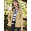 imageAllegra K Womens Utility Jacket Zip Up Drawstring Waist Snap Buttons Lightweight Anorak Jackets with PocketsCamel