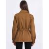 imageAllegra K Womens Utility Jacket Zip Up Drawstring Waist Snap Buttons Lightweight Anorak Jackets with PocketsCaramel