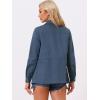 imageAllegra K Womens Utility Jacket Zip Up Drawstring Waist Snap Buttons Lightweight Anorak Jackets with PocketsDeep Gray Blue