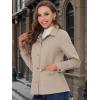 imageAllegra K Womens Utility Jacket Zip Up Drawstring Waist Snap Buttons Lightweight Anorak Jackets with PocketsLight Khaki