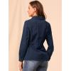 imageAllegra K Womens Utility Jacket Zip Up Drawstring Waist Snap Buttons Lightweight Anorak Jackets with PocketsNavy Blue