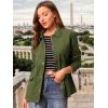 imageAllegra K Womens Utility Jacket Zip Up Drawstring Waist Snap Buttons Lightweight Anorak Jackets with PocketsOlive Green
