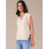 imageAllegra K Womens V Neck Sweater Vest 2025 Ribbed Knit Sleeveless Casual Loose Fit Pullover Sweaters TopApricot