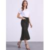 imageAllegra K Womens Washed Fishtail Denim Skirt High Waist Raw Hem Fashion Casual Midi Jean Skirts with PocketsBlack