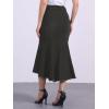 imageAllegra K Womens Washed Fishtail Denim Skirt High Waist Raw Hem Fashion Casual Midi Jean Skirts with PocketsBlack