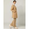 imageAllegra K Womens Winter Overcoat Lapel Collar Single Breasted Outerwear Long Pea CoatKhaki