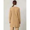 imageAllegra K Womens Winter Overcoat Lapel Collar Single Breasted Outerwear Long Pea CoatKhaki