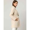 imageAllegra K Womens Winter Overcoat Notched Lapel One Buttoned MidLength Long CoatBeige