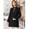 imageAllegra K Womens Winter Overcoat Notched Lapel One Buttoned MidLength Long CoatBlack