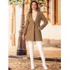 imageAllegra K Womens Winter Overcoat Notched Lapel One Buttoned MidLength Long CoatCamel