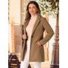 imageAllegra K Womens Winter Overcoat Notched Lapel One Buttoned MidLength Long CoatCamel