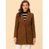 imageAllegra K Womens Winter Overcoat Notched Lapel One Buttoned MidLength Long CoatDark Brown
