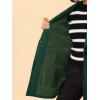 imageAllegra K Womens Winter Overcoat Notched Lapel One Buttoned MidLength Long CoatDark Green